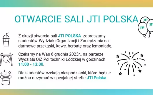 Zaproszenie dla wszystkich studentów OiZ