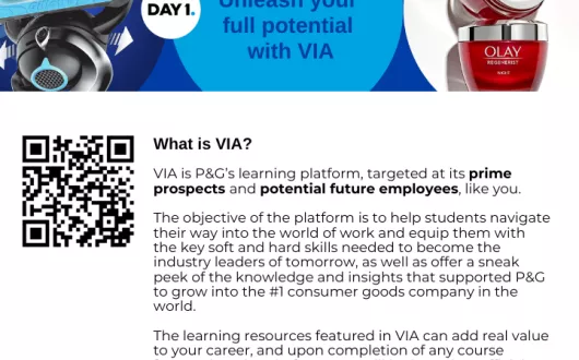 plakat VIA learning - P&G