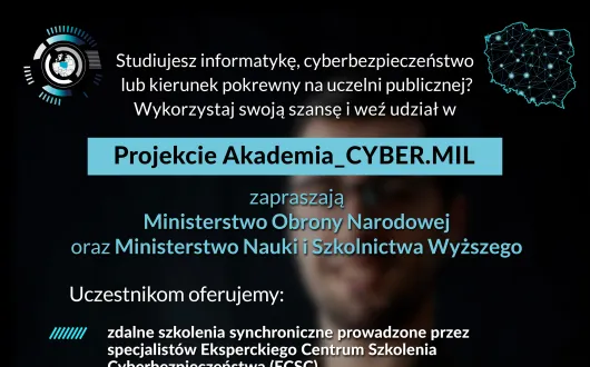 plakat informacyjny Akademia_CYBERMIL