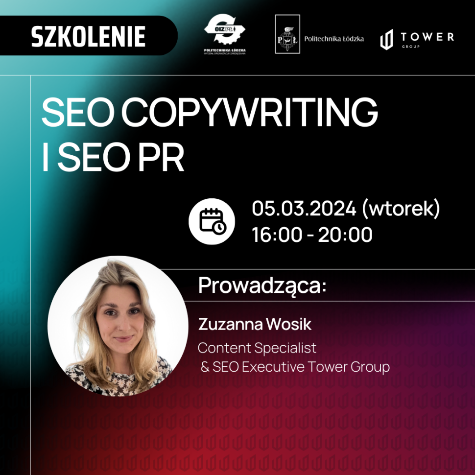 plakat Tower Group - SEO copywriting i SEO PR (Edycja I)