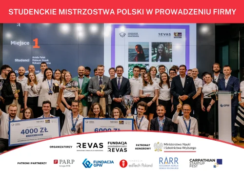 plakat Akademickie Mistrzostwa Menedżerskie Revas