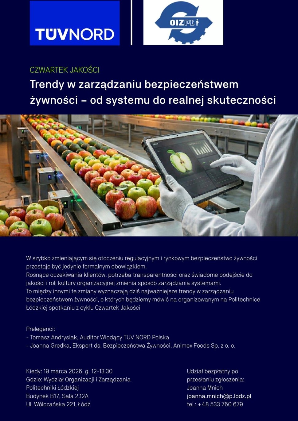 plakat czwartek jakości