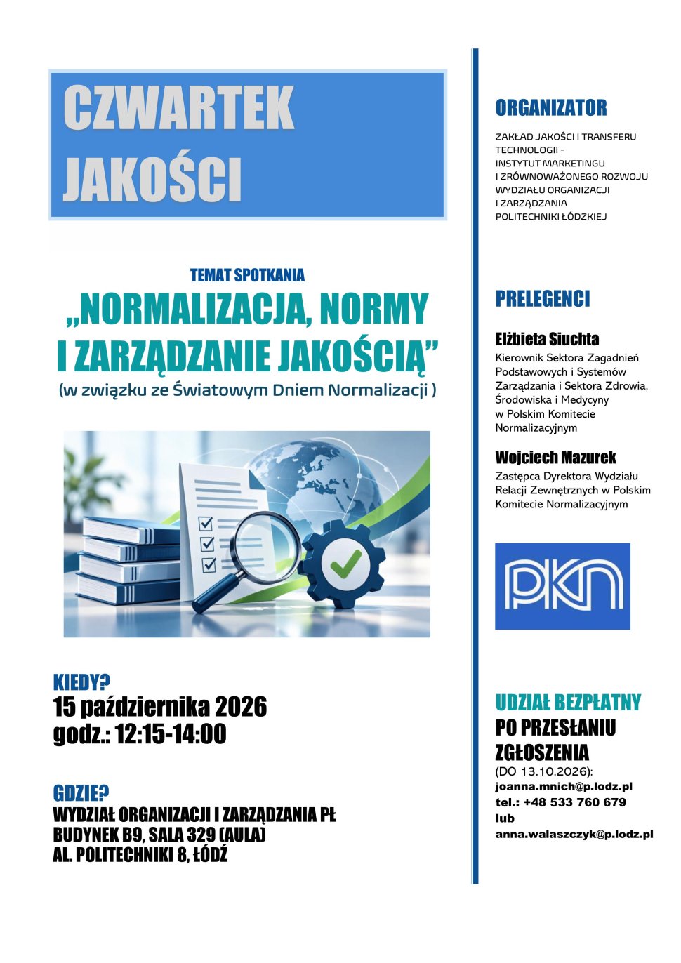 plakat czwartek jakości