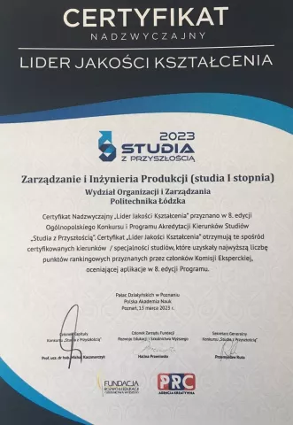 Certyfikat ndzw_Studia z Przyszłością_1 st_2023
