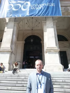 prof. dr hab. Filip Chybalski w ramach stażu na University of Vienna w Austrii